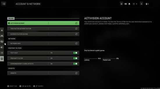 《使命召唤19：现代战争2》XBOX及PC无法关闭跨平台 设置选项都没有图片